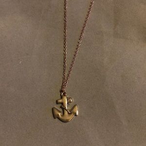 Forever 21 Rose gold chain w/ gold anchor necklace